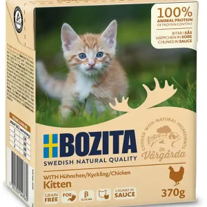 Sparpaket 6 x 370 g Bozita Kitten Häppchen in Gelee mit Hühnchen Katzen Nassfutter Sonderaktion